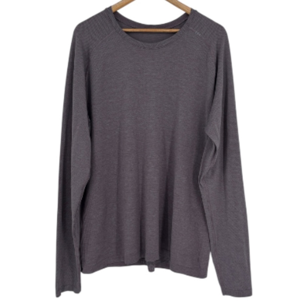 Lululemon Metal Vent Tech Long Sleeve Men's Size XXLarge in Gray/Pale Purple